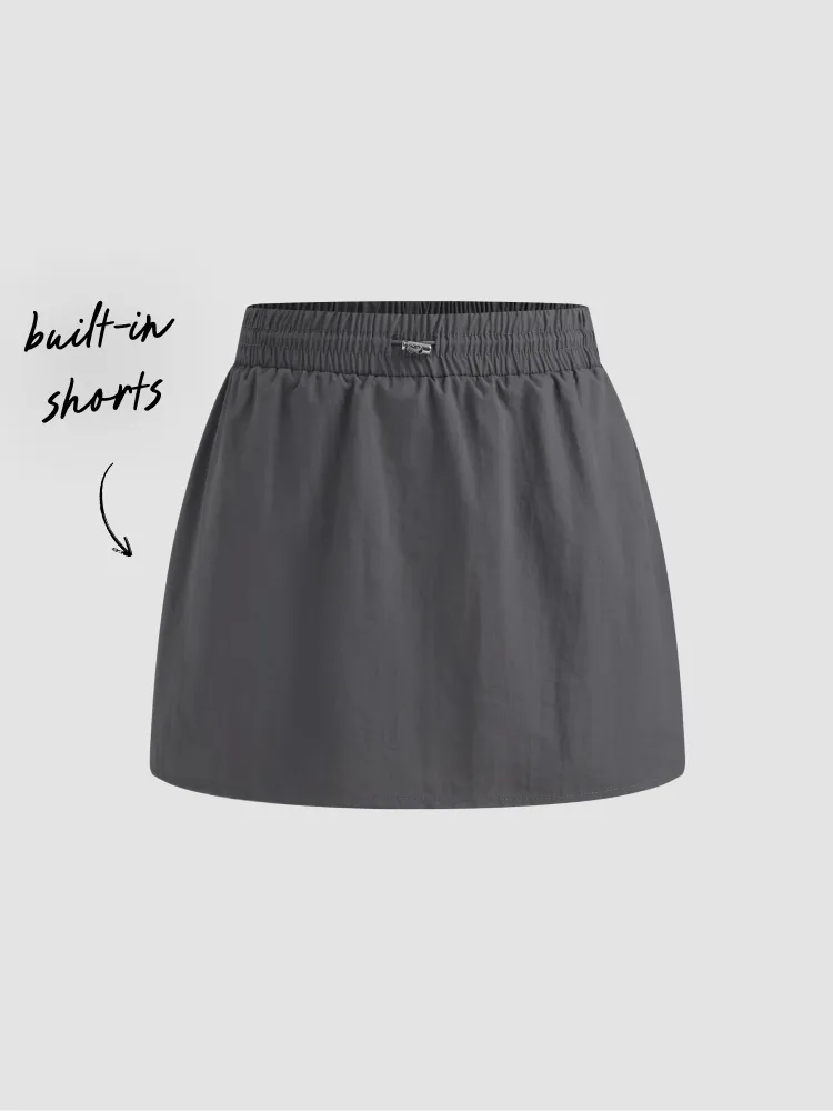 Mittlerer Bund, Feststellriemen, Einfarbig, Aktiver Skort