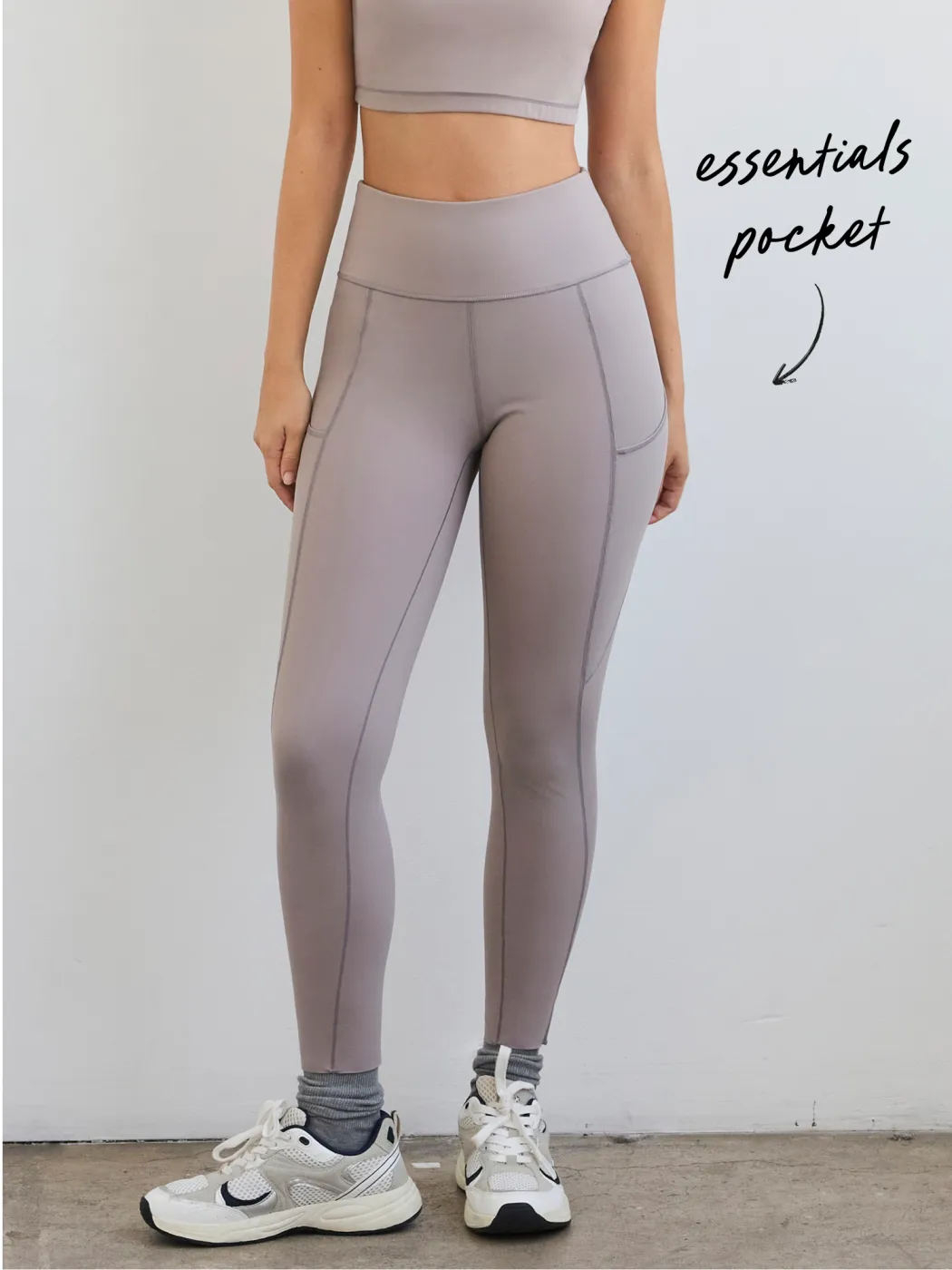 CIDERBUTTER™ Mid Rise Solid Pocket Leggings