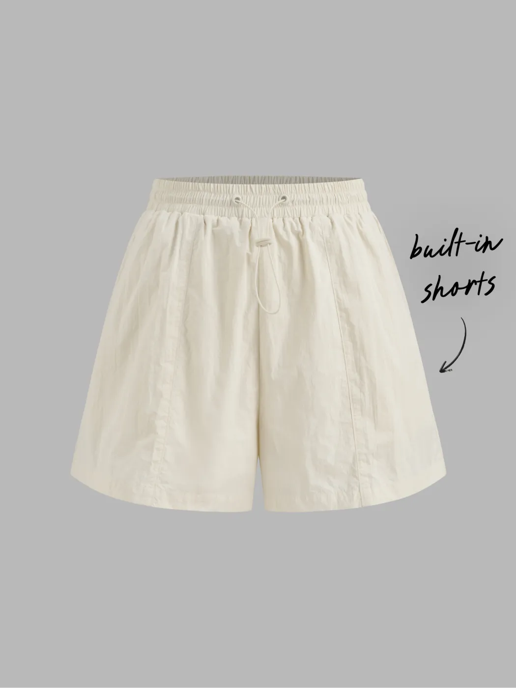 Mid Rise Ruched Drawstring Pocket Shorts