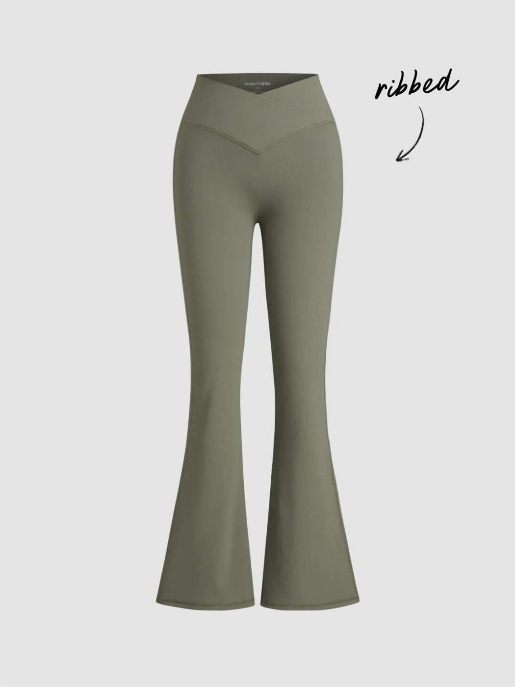 High Rise Solid Flared Leggings