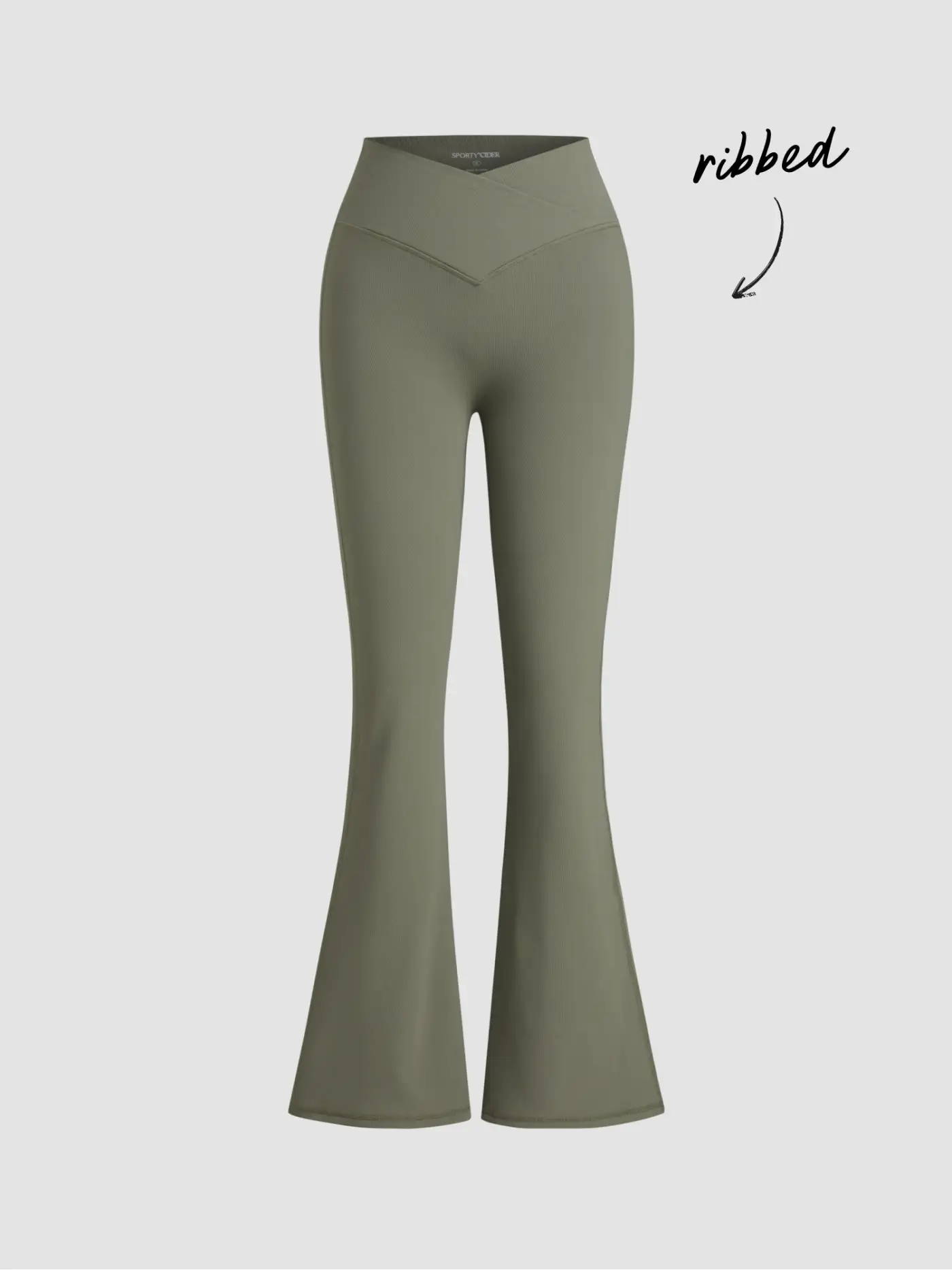 High Rise Solid Flared Leggings