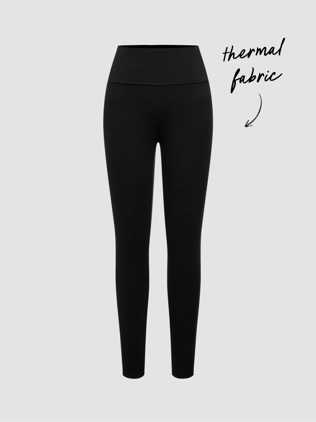 Thermal Cotton-blend Mid Rise Solid Legging