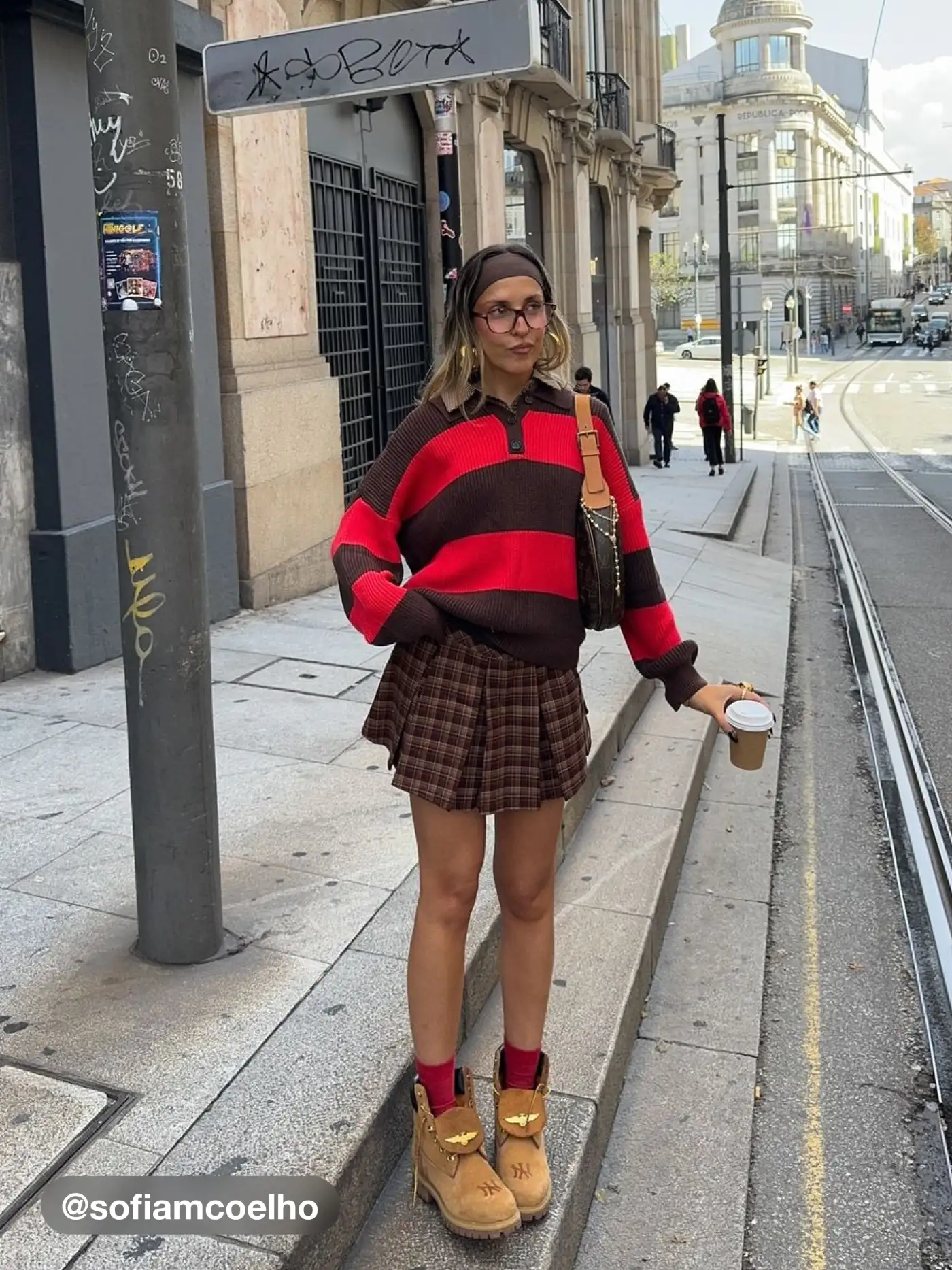 High Rise Check Pleated Skort