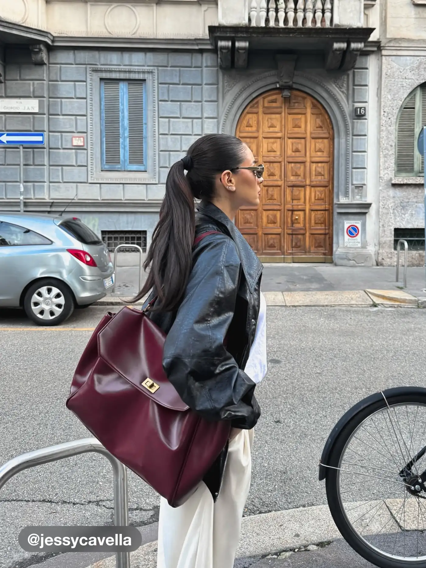 Faux Leather Zipper Jacket