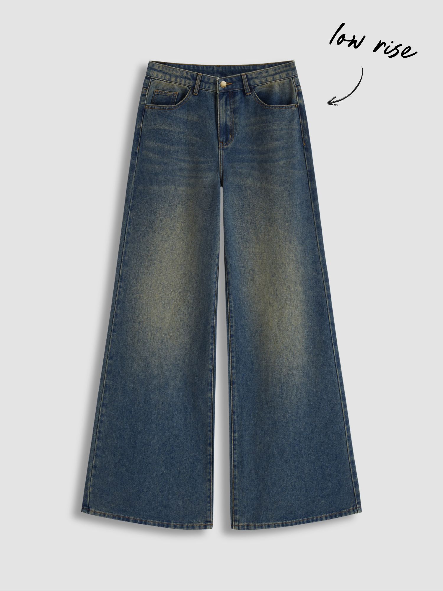 国内発/送関込*CIDER* ローライズ ワイドレッグ ジーンズ デニム Denim