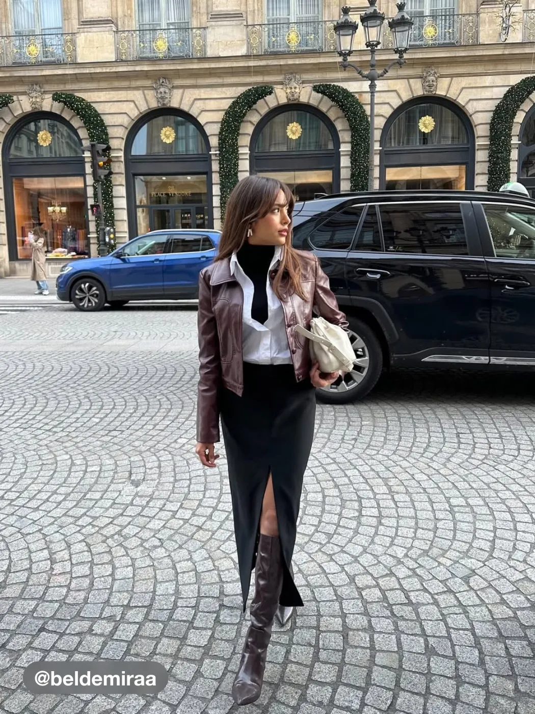 Kunstleder Cropped Jacke
