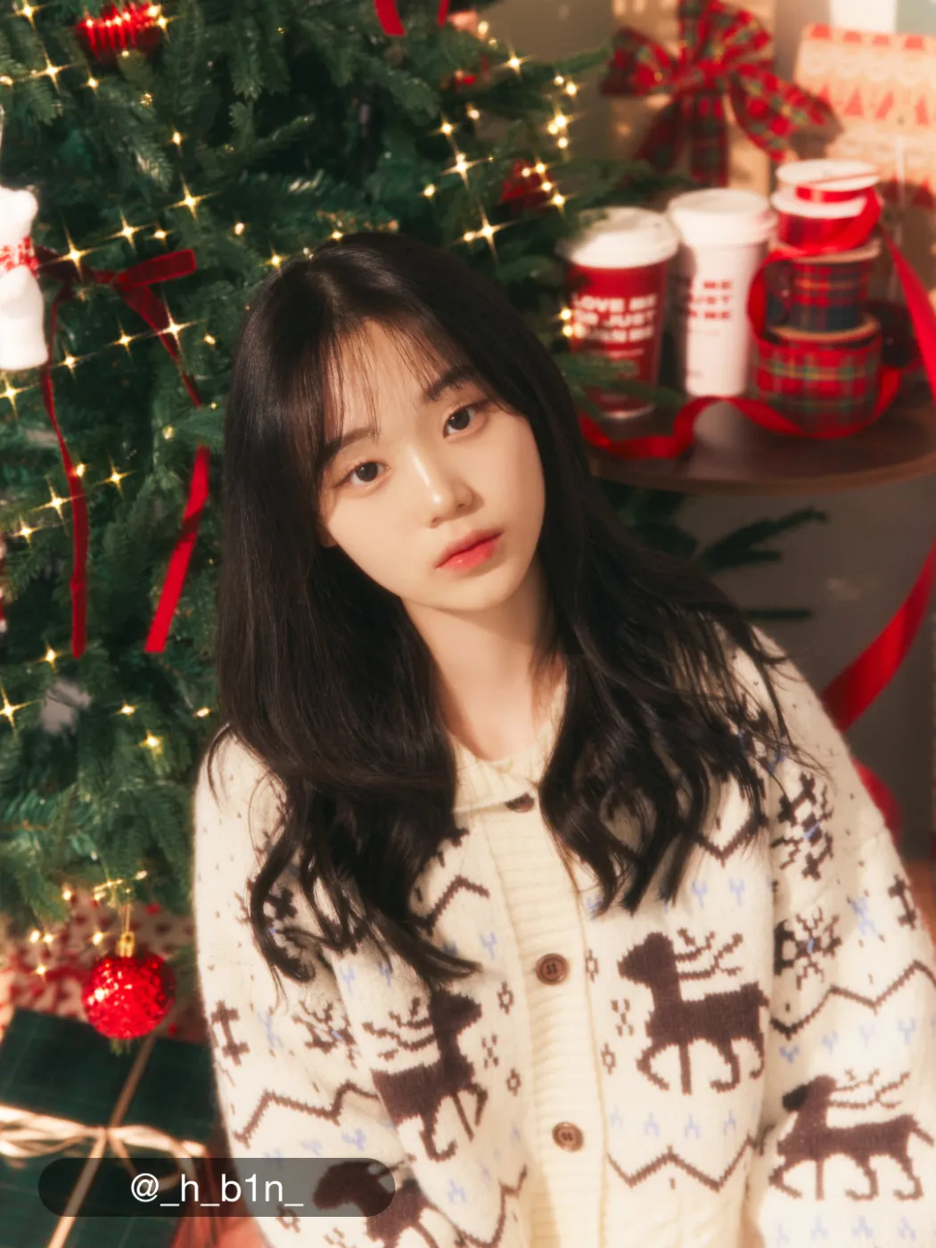 Knit Collar Abstract Oversized Fair Isle Cardigan