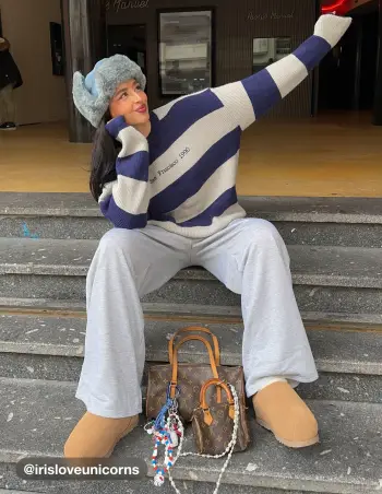 Drawstring Pull-On Wide Leg Sweatpants