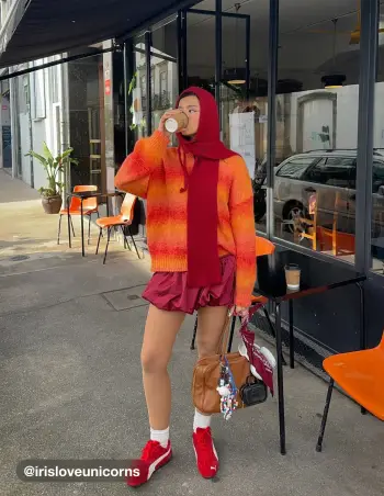 Maglione Ombre a righe in misto lana