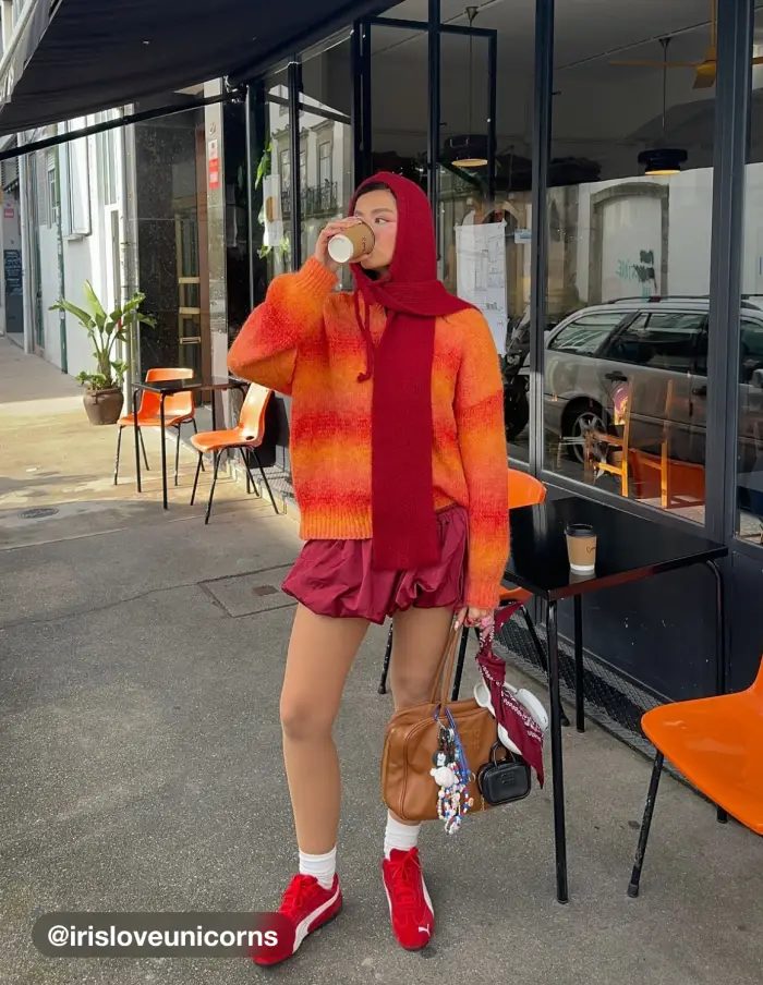 Knit Round Neckline Bowknot Graphic Sweater