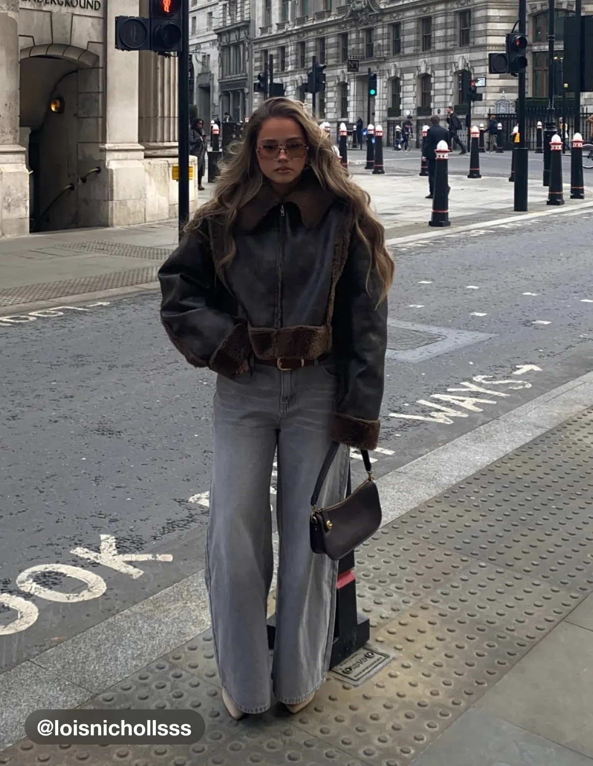 Faux-Shearling-Kragen Solid Reißverschluss Jacken