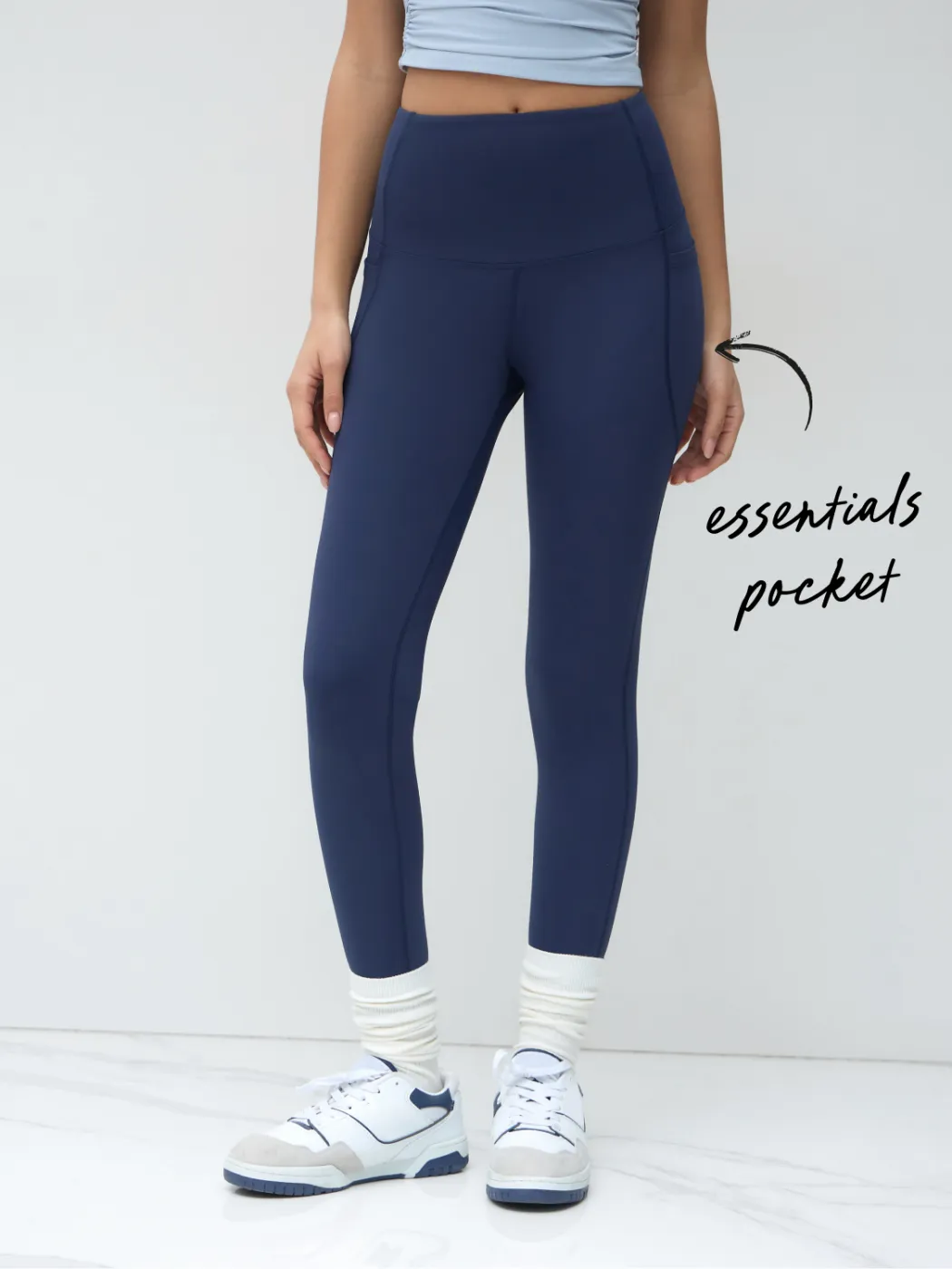 CIDERAIRY™ Mid Rise Solid Pocket Active Leggings