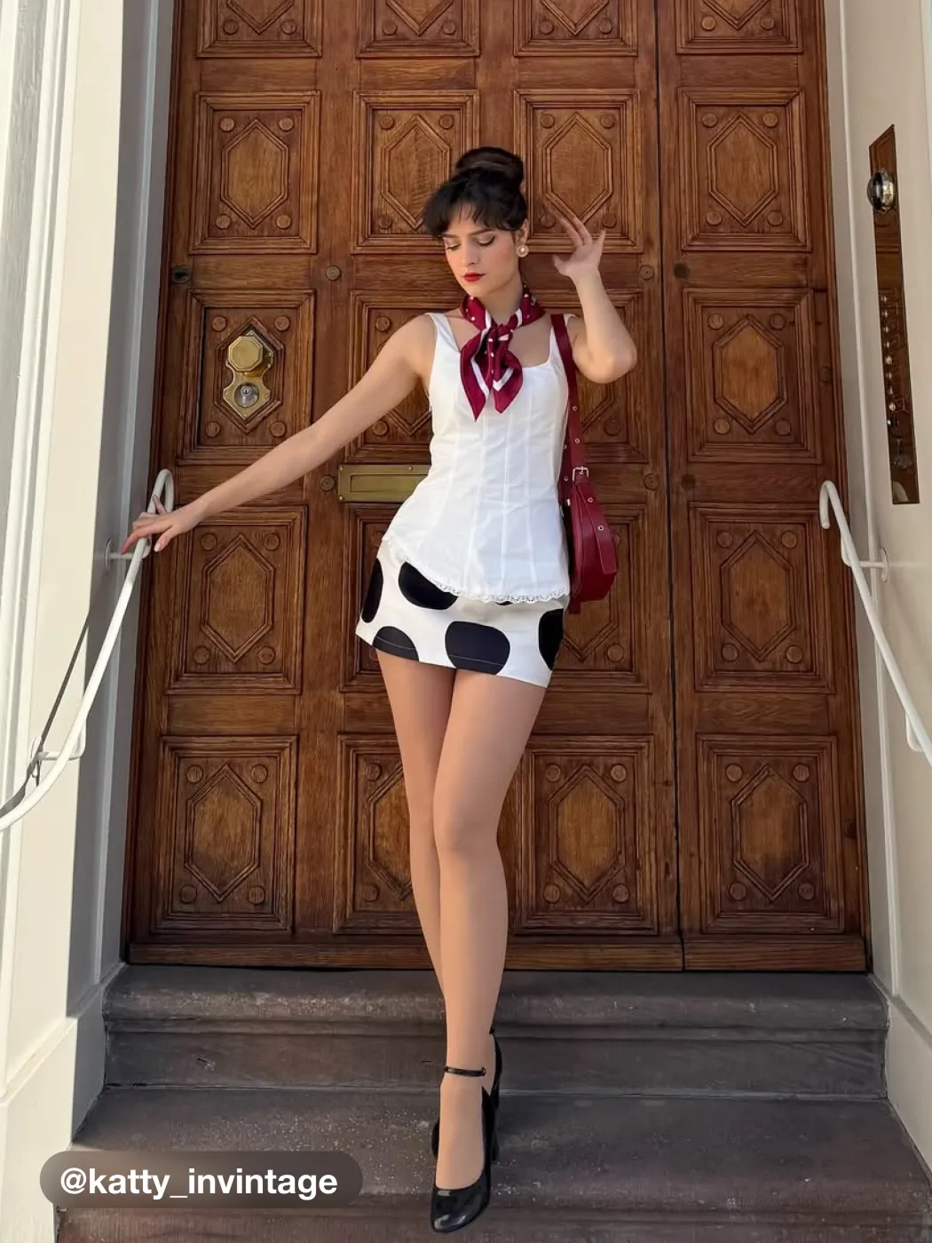 High Rise Polka Dot Mini Skirt