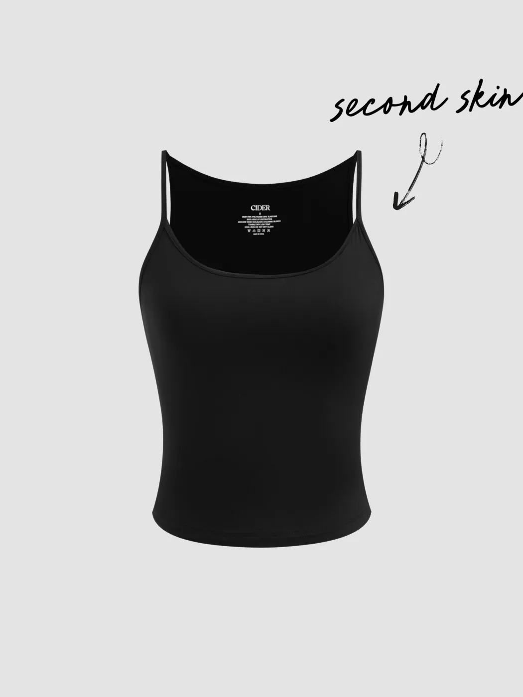 CDR Second Skin Double Layered U-neckline Cami Top