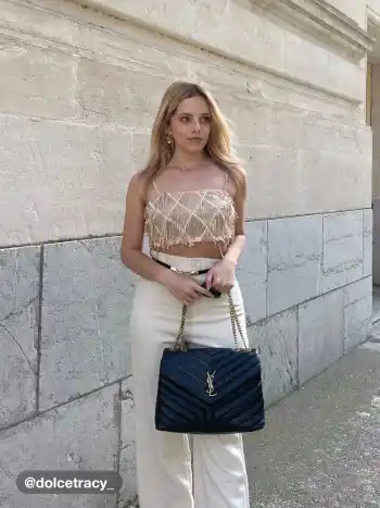 Sequins Tassel Crop Cami Oberteil