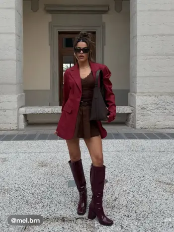 Mittlere Taille, einfarbig, plissierter Skort mit Gürtel