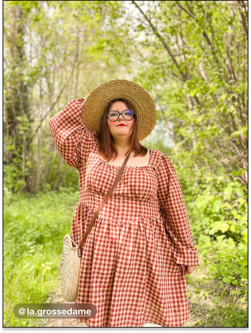 Cotton-blend Gingham Knotted Ruffle  Shirred Mini Dress Curve & Plus