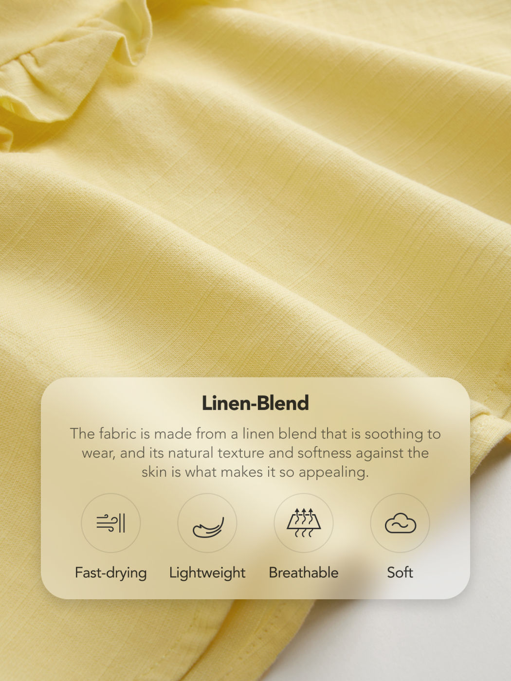 Linen-Mischung Sweetheart Knoten Blattspitzen Rüschen Hemd & Mittelhohe Bundhosen Lounge-Set