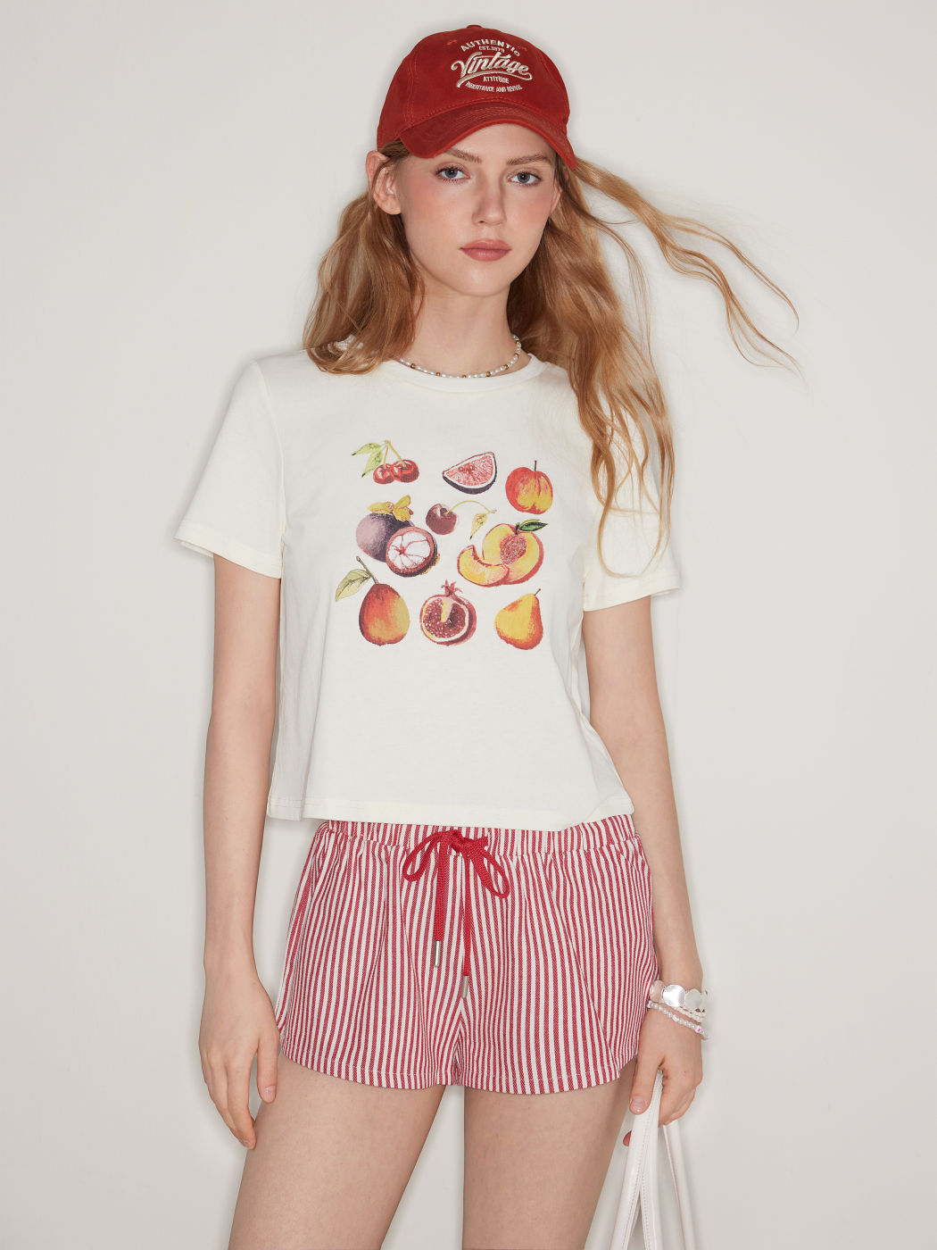 100% Cotton Low Rise Stripe Knotted Micro Shorts