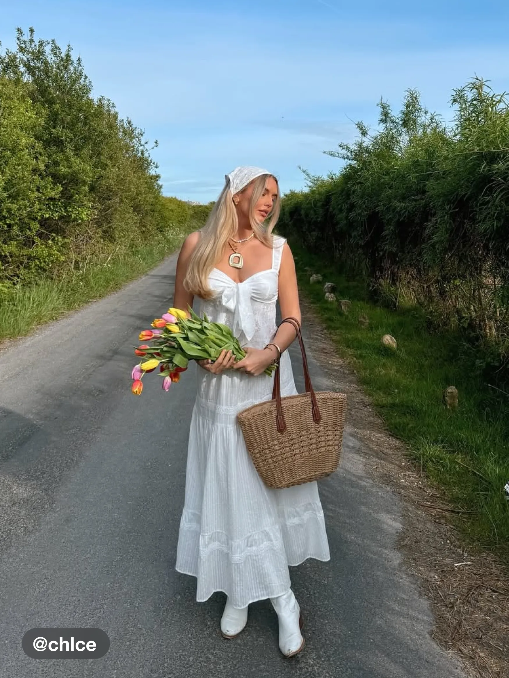 Cotton Mid Rise Embroidery Ruffle Maxi Skirt