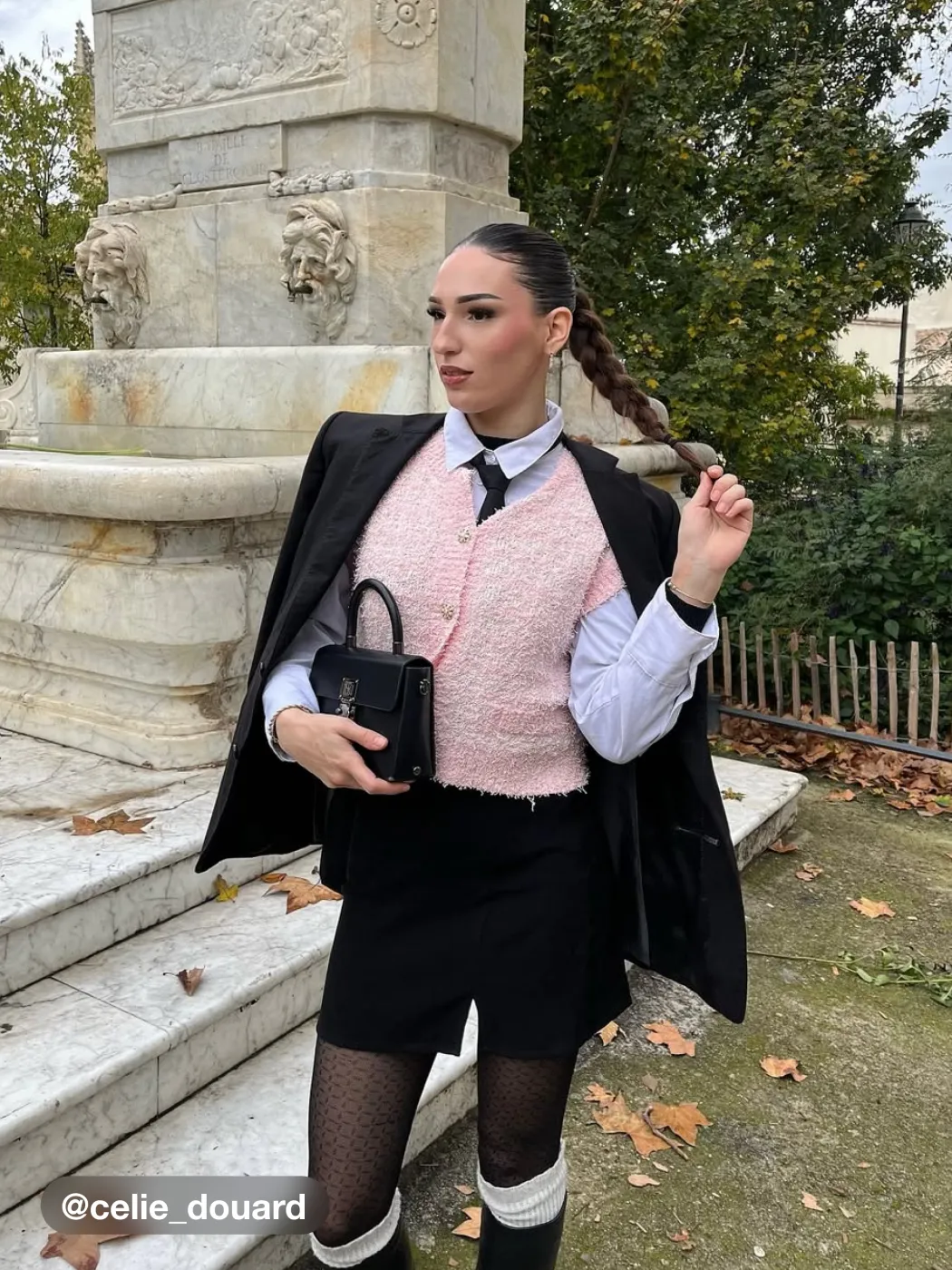 Gilet a maglia con scollo rotondo e bottoni solidi