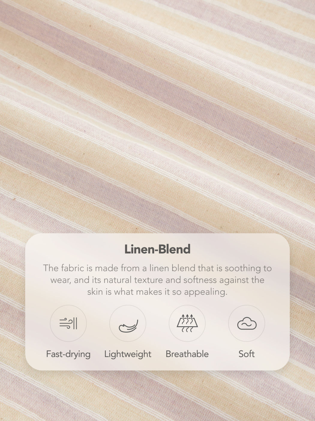 Linen-blend Mid Rise Stripe Knotted Wide Leg Trousers