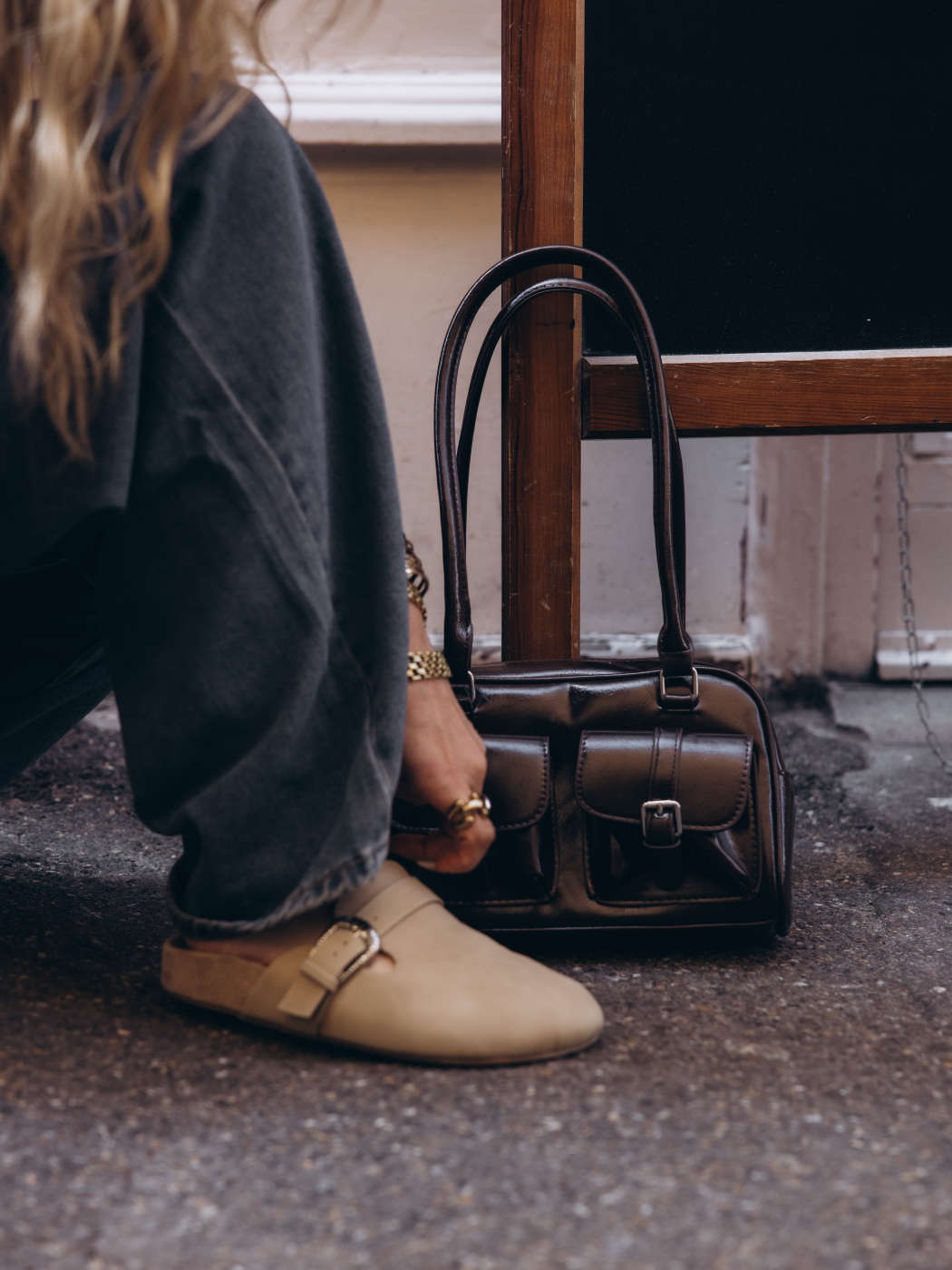 BUCKLE MULE FLATS For Décontracté quotidien Pique-nique Café Maison