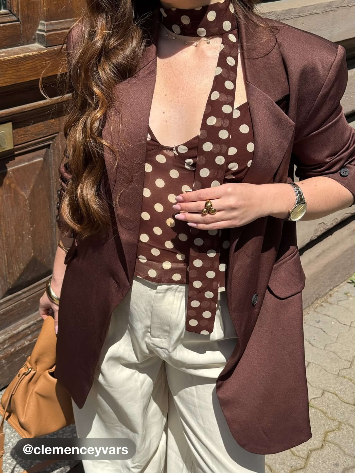 Chiffon Sweetheart Polka Dot Crop Cami Top With Scarf