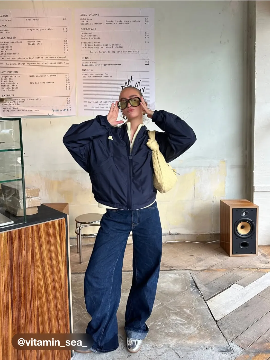 Giacca oversize con coulisse e colletto in piedi