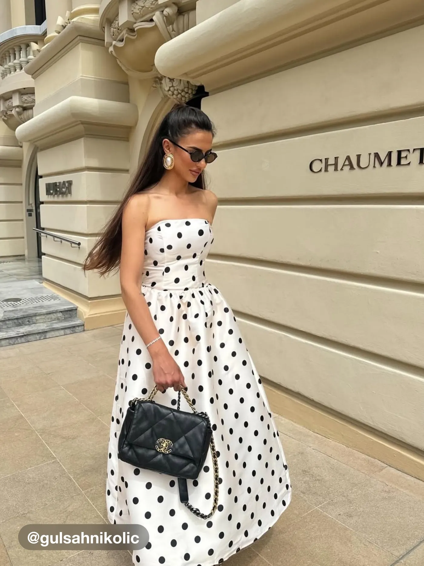 Tube Polka Dot Shirred Maxi Dress