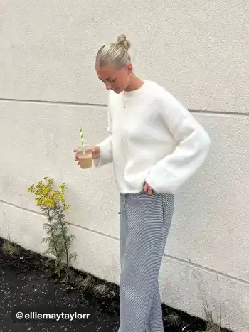 Striped Low Rise Pull-On Pant 