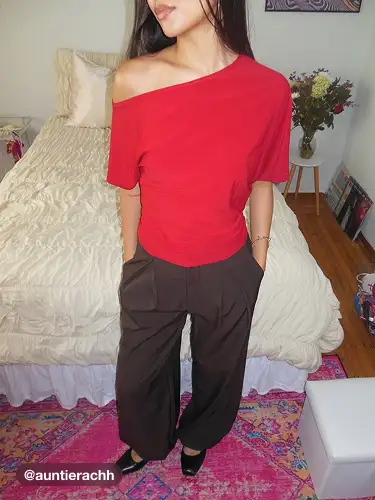 Woven Mid Rise Straight Leg Pleated Trouser  For Daily Casual Work