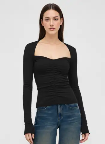 Contour Double Layered Sweetheart Neckline Tank Top