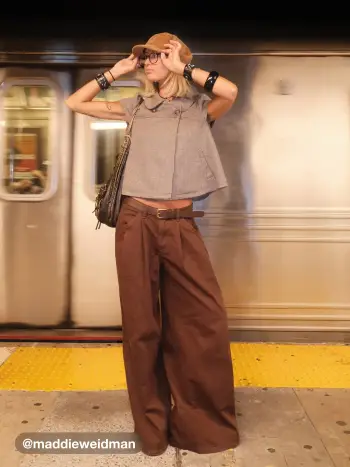 Blusa a maniche corte con colletto Peter Pan e motivo pied-de-poule con bottoni