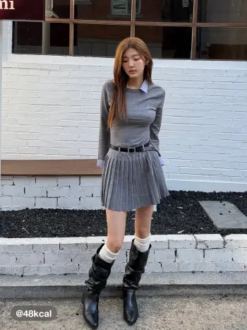 Einfarbiges Über-knie-Socken