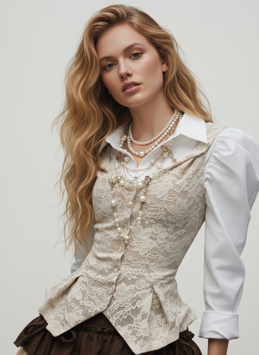 Dentelle Lace Sweetheart Pleated Twisted Top For Décontracté quotidien