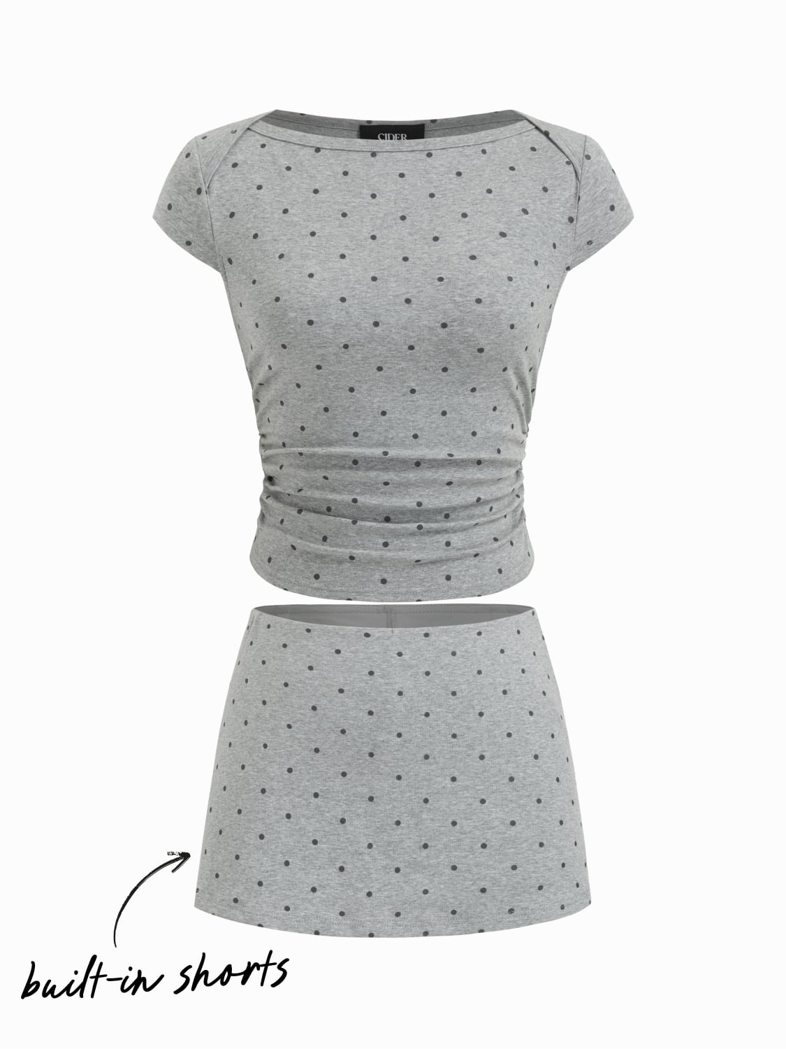 CIDER Jupe-Short Plissée Taille Mi-Haute Avec Ceinture – Look École & Décontracté