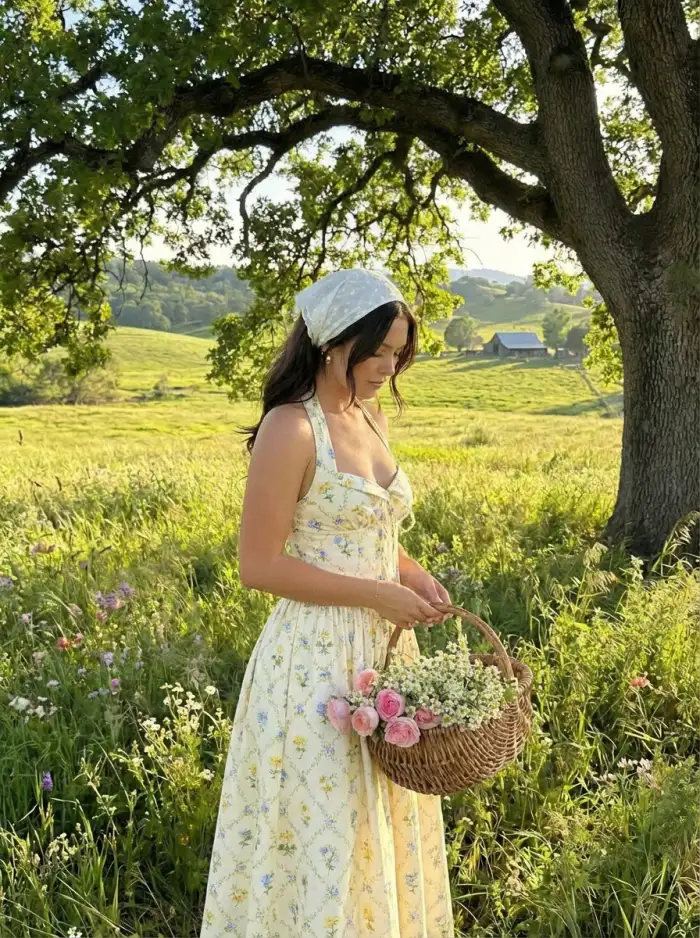 white christmas dresses Oatmeal Ditsy Floral