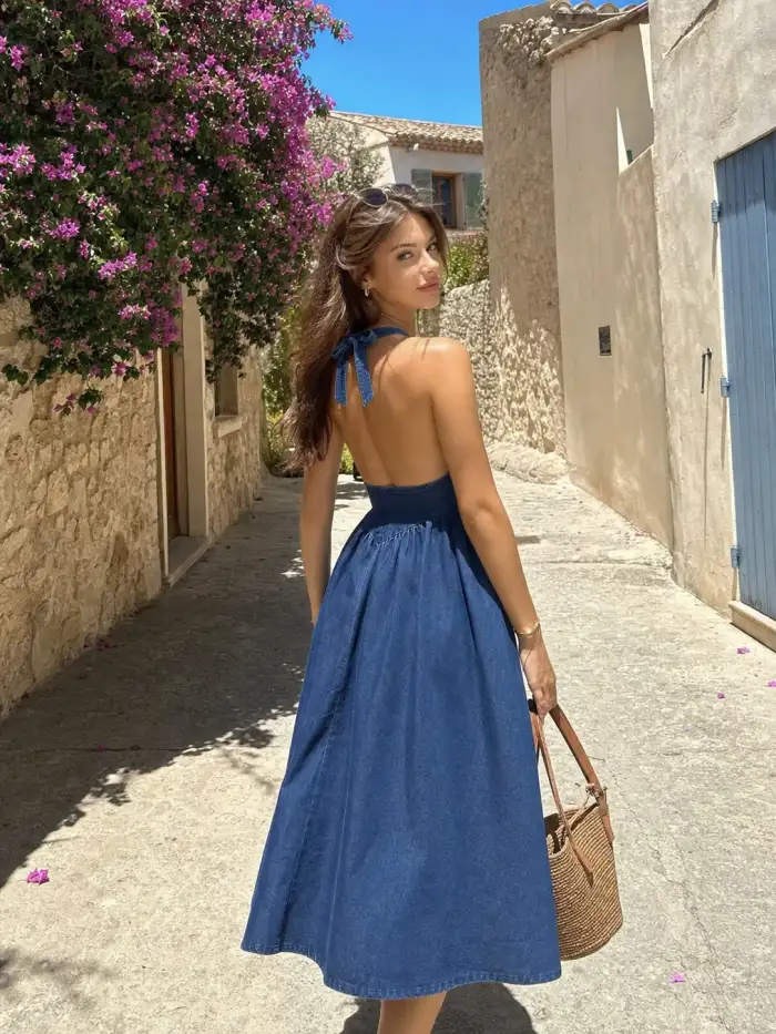 yellow midi dress Twinkle Tie Midi Dress Teuta Matoshi