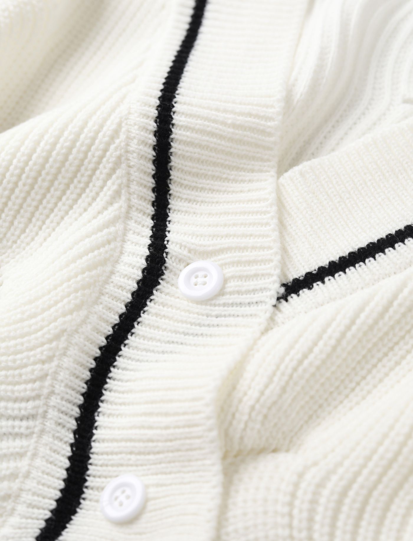 Black and White Simple Cardigan